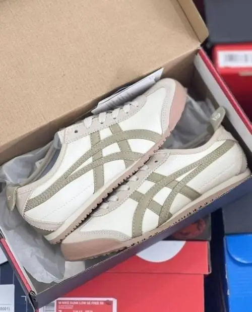 Onitsuk_a Tiger Mexico 66  White Beige Girls Premium First Copy D-1861