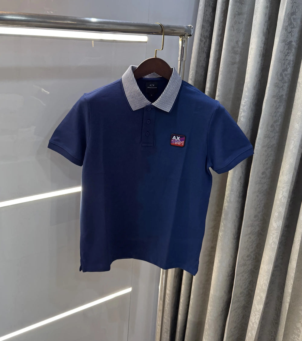 Arman i Exchange Petrol Blue Logo Work Premium Polo T-Shirt