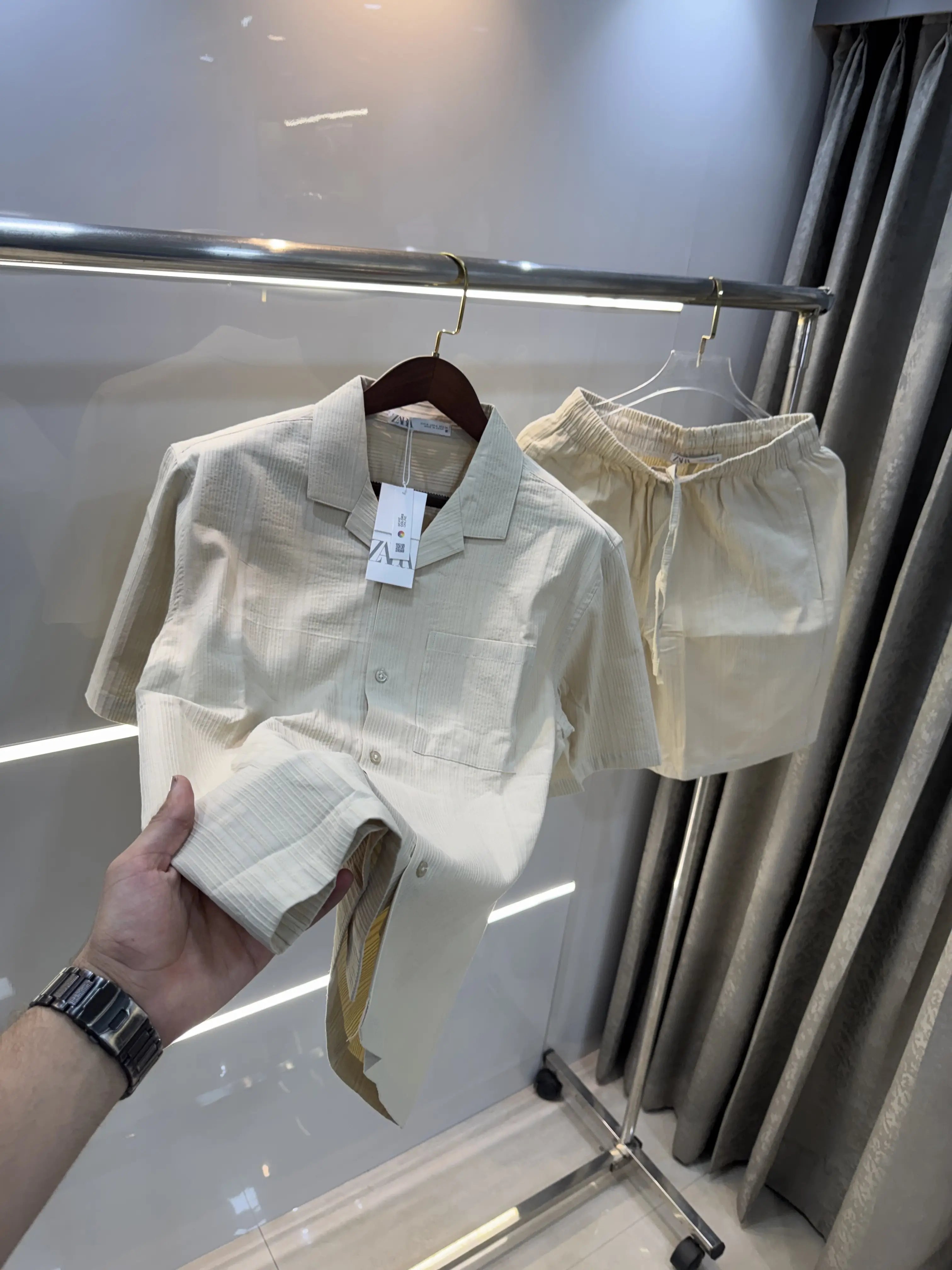 Zara Beige Premium Cord Set