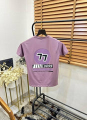 Bos_s Cotton Elastane Printed Premium Crew Neck T-shirt With Brand Box