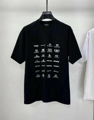 Balenciaga Logo Printed Imported Premium Drop Shoulder T-shirt