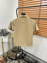 Loui_s Vuitton Monogram Embossed Self Print Imported Polo T-shirt