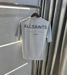 All Saints Grey Logo Print Imported Oversized T-Shirt