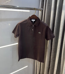 Lacost e Brown Logo Work Premium Polo T-Shirt