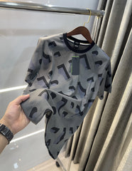 Hugo Boss Grey Logo Print Premium Oversized T-shirt