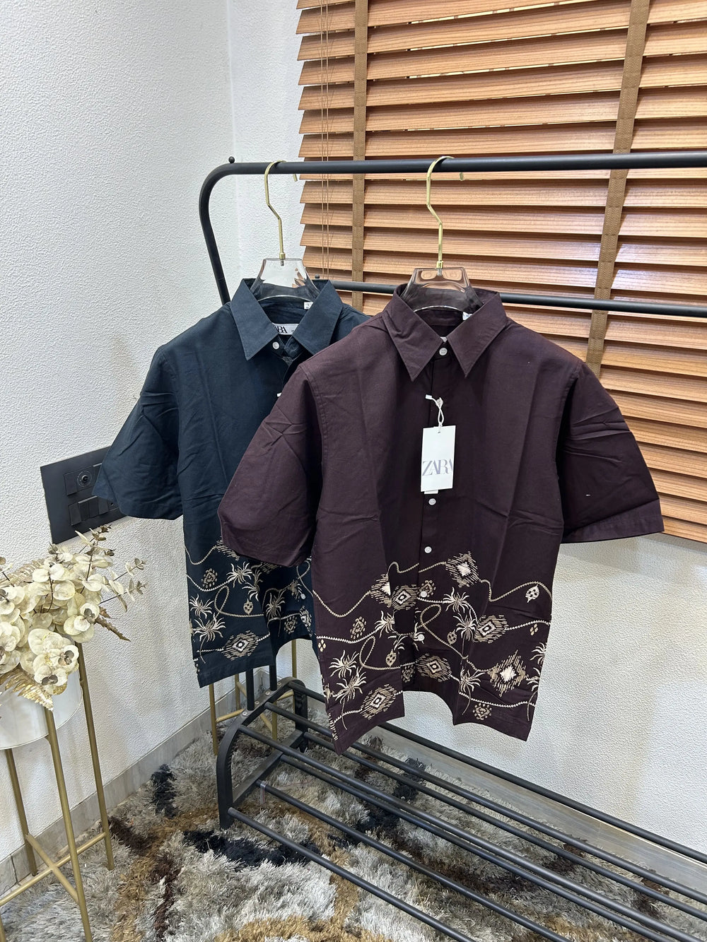 Zar_a Imported Linen Cotton Printed Premium Shirt (DN 631)