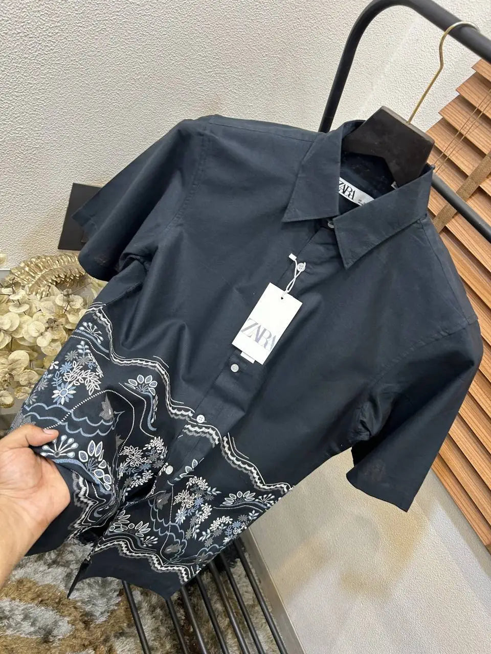 Zar_a Imported Linen Cotton Printed Premium Shirt (DN 630)