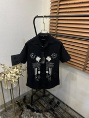 Amir_i Thread Embroidered Exclusive Linen Half Shirt (DN 632)