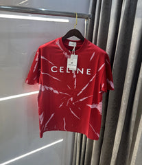 Celine Red Printed Imported Oversized T-shirt