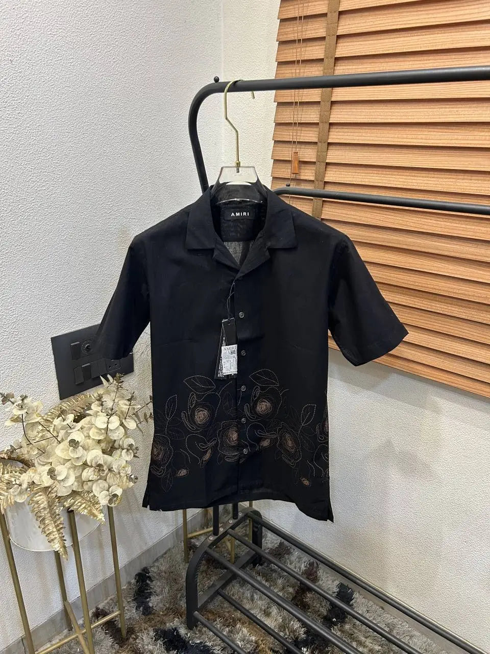 Amir_i Bottom Printed Imported Exclusive Linen Half Shirt (DN 625)