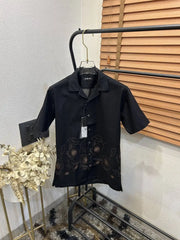 Amir_i Bottom Printed Imported Exclusive Linen Half Shirt (DN 625)