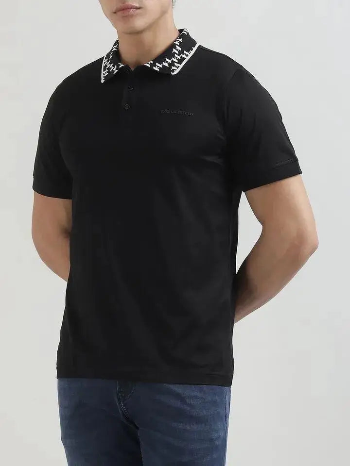 Karl Lagerfled Black Imported Polo T-Shirt
