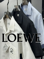 Loewe Sky Blue Embroidery Logo Premium Linen Cord Set