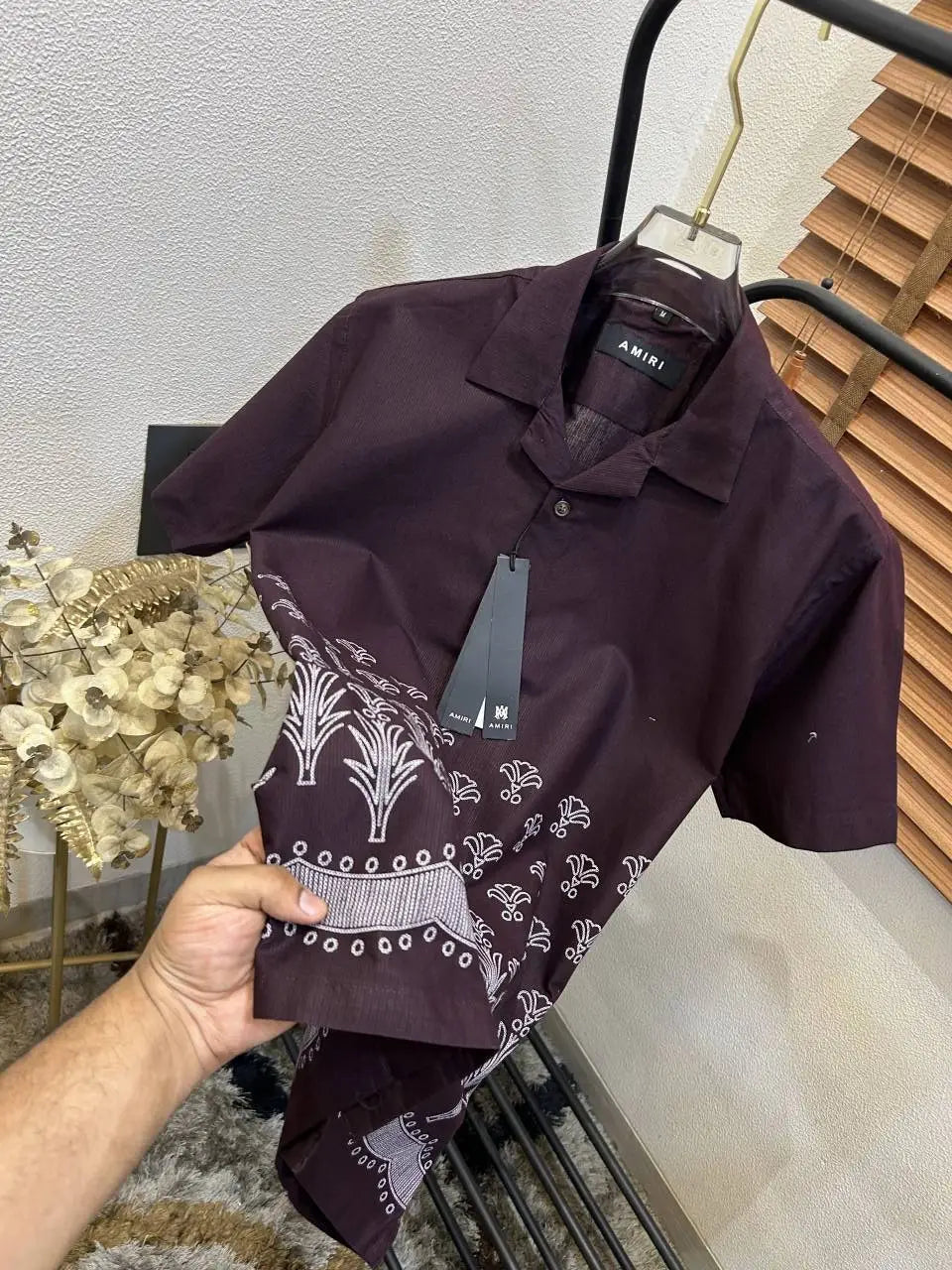 Amir_i Imported E-x!clusive Linen Printed Half Shirt (DN 626)