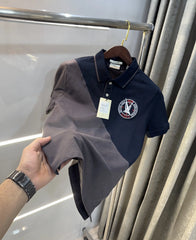 Gant Navy Grey Logo Work Premium Polo T-shirt