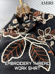Amir_i Thread Embroidered Imported E_x.clusive Half Shirt (DN 623)