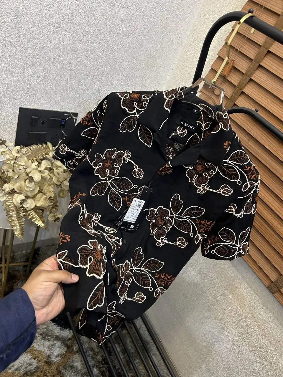 Amir_i Thread Embroidered Imported E_x.clusive Half Shirt (DN 623)