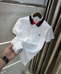 Lacost e White Logo Work Premium Polo T-Shirt