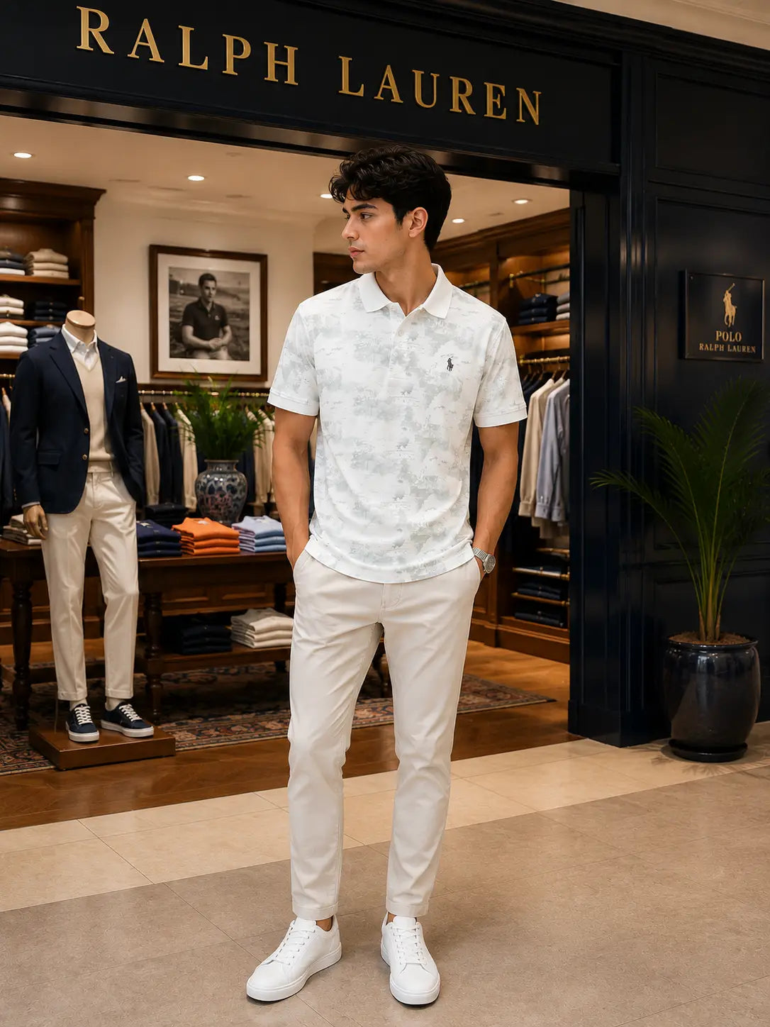 Ralp_h Lauren Printed Very Premium Imported Polo T-shirt (DN 636)