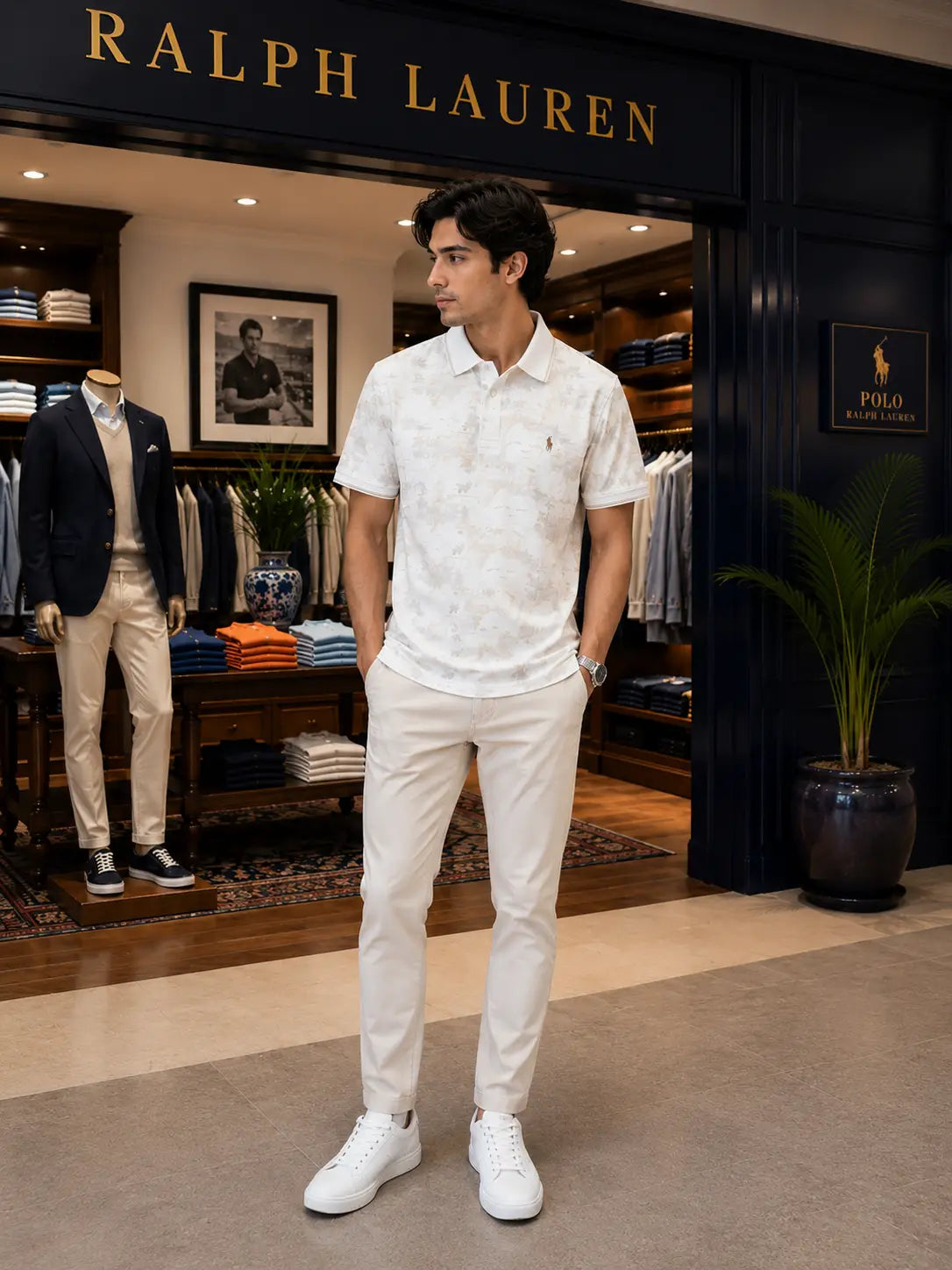 Ralp_h Lauren Printed Very Premium Imported Polo T-shirt (DN 636)
