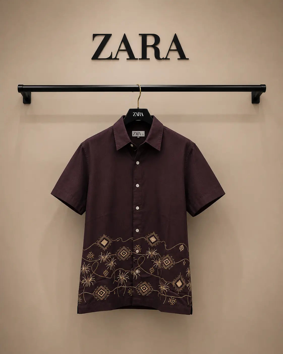 Zar_a Imported Linen Cotton Printed Premium Shirt (DN 631)