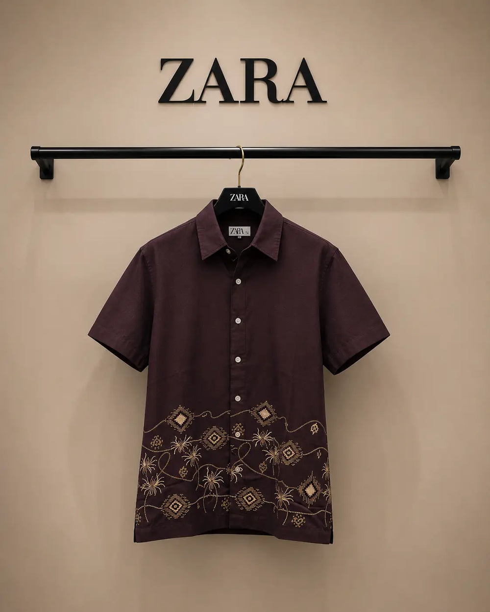 Zar_a Imported Linen Cotton Printed Premium Shirt (DN 631)