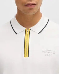 Hug o Boss White Porche Edition Premium Polo T-shirt