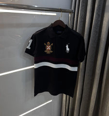Ralph Lauren Black Logo Work Premium Polo T-shirt