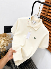 Lacost_e Collor Embroidered Imported Exclusive Polo T-shirt (DN 629)