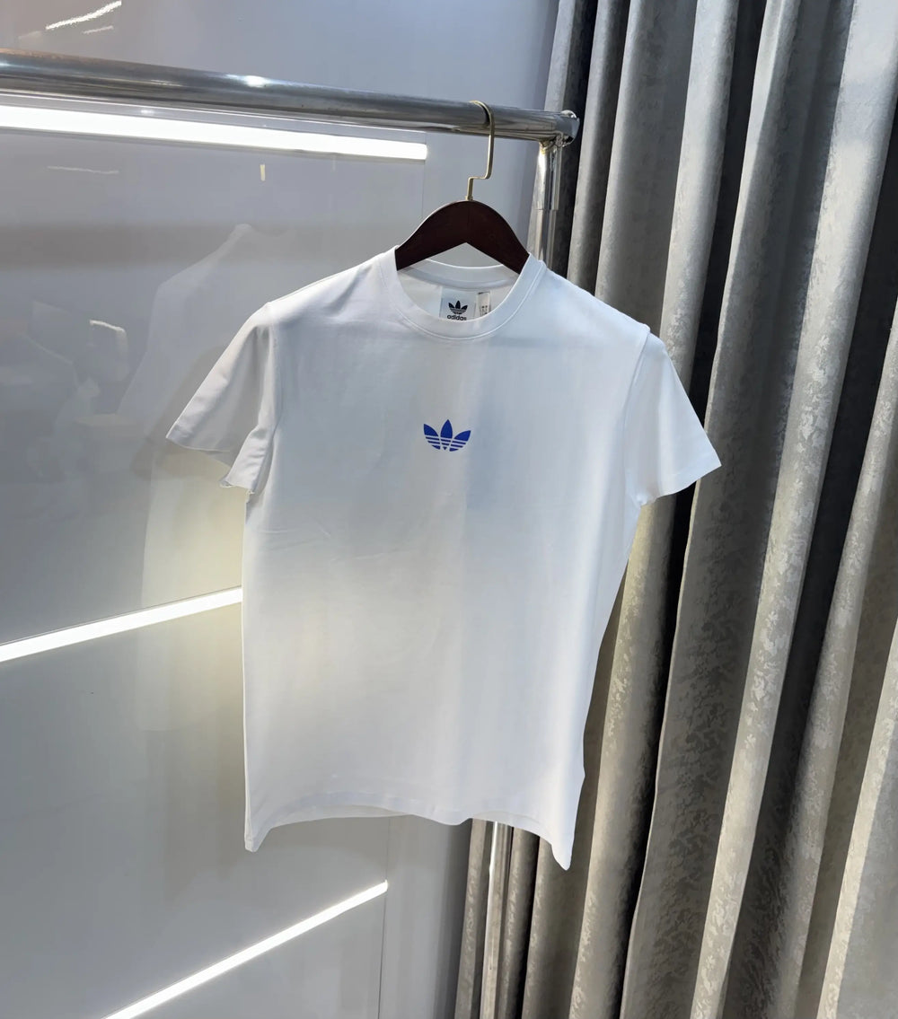 Adidas White Printed Premium Classic T-Shirt