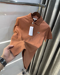 Lacost e Brown Logo Work Premium Polo T-Shirt