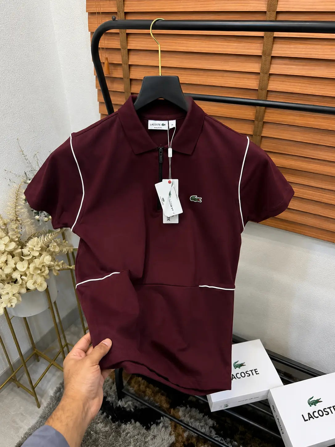 Lacost_e Imported Premium Polo T-shirt With Brand Box (DN 001)