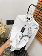 Emporio Arman_i Eagle Sequence Printed Italian Imported Partywear Shirt With OG Box (DN 640)
