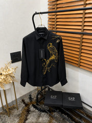 Emporio Arman_i Eagle Sequence Printed Italian Imported Partywear Shirt With OG Box (DN 640)