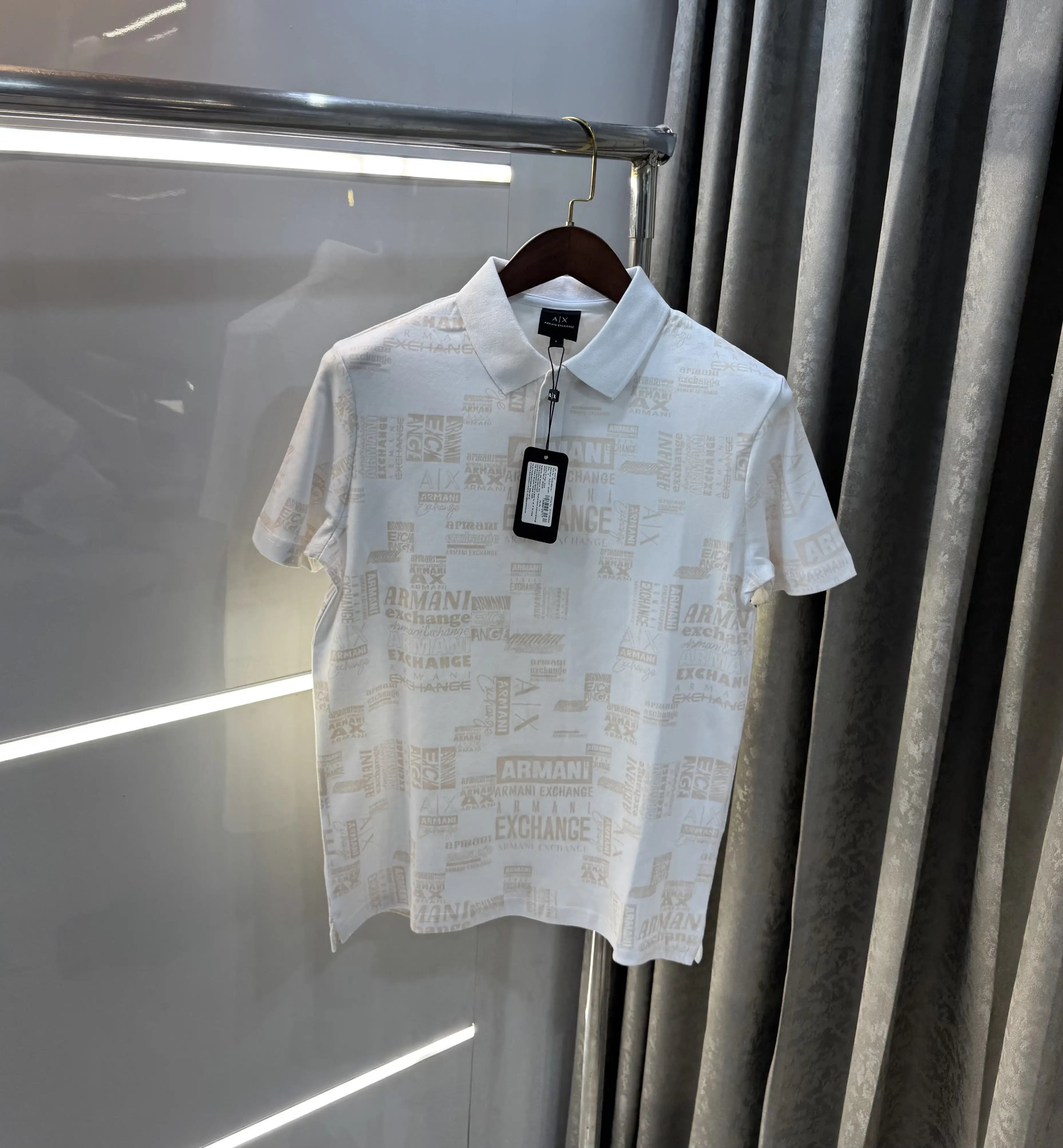 Arman i Exchange White Monogram Premium Polo T-Shirt