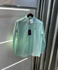 Ralph Lauren Aqua Green Small Checks Premium Shirt