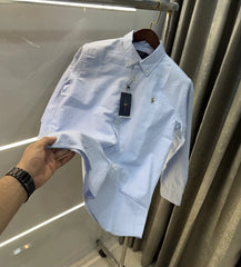 Ralph Lauren Sky Blue Small Checks Premium Shirt