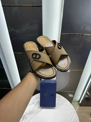 Dior_CD Cross Brown Premium Slide For Men
