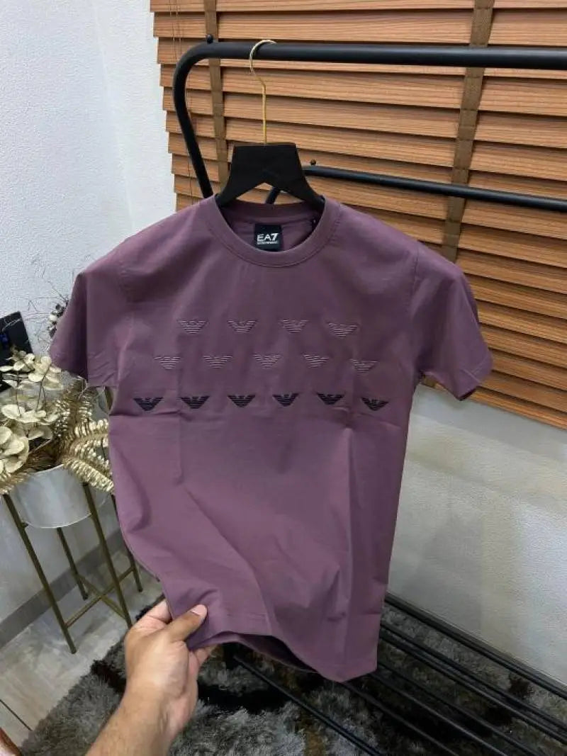 Emporio Arman_i Logo Embroidered Premium Round Neck T-shirt