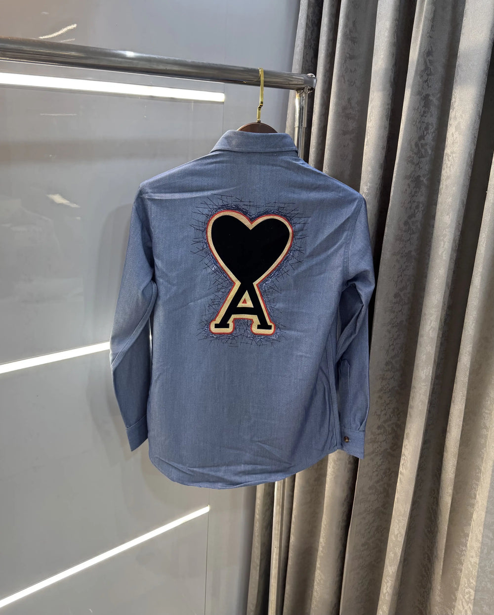 Ami Paris Sky Blue Designer Imported Shirt