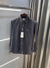 Lacost e Carbon Black Embroidery Logo Premium Denim Shirt