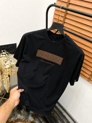 Loui_s Vuitton Turkey Imported Jute Embroidered Premium Drop Shoulder T-shirt (DN 567)