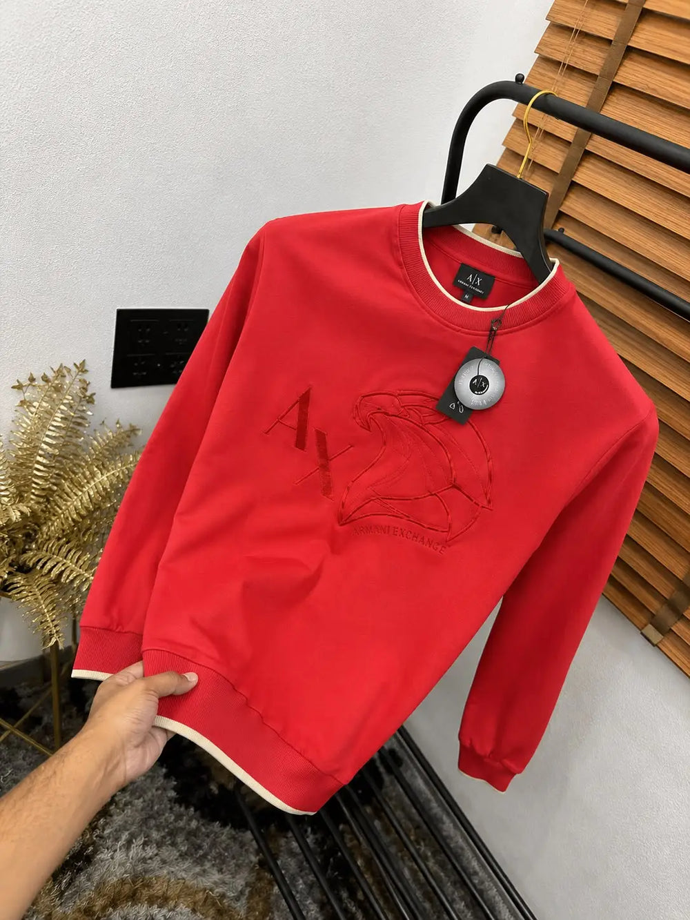 Arman_i Ex.change Eagle Embroidery Print imported Premium Sweatshirt (DN 004)