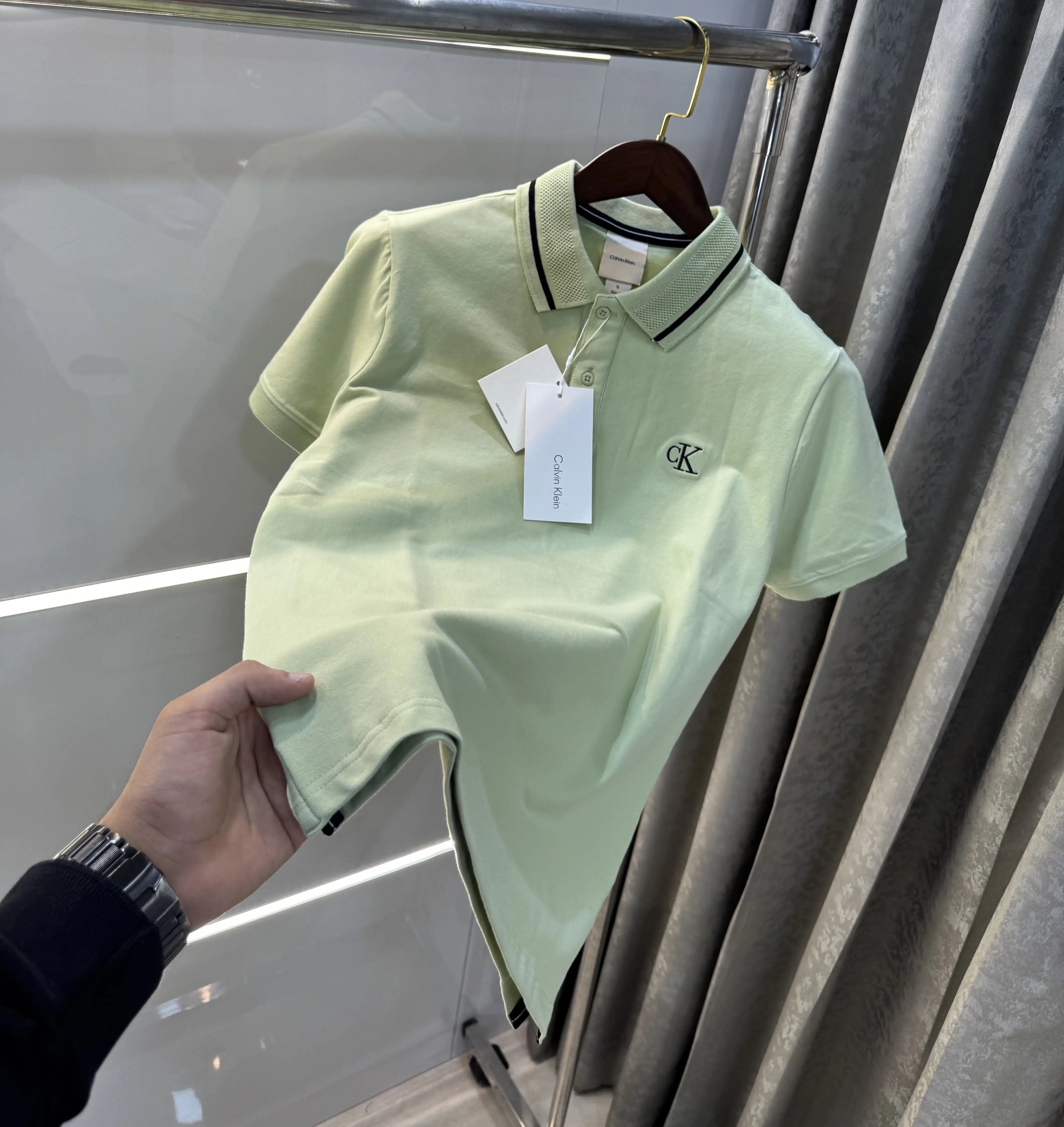 Calvin  Klein Aqua Green Premium Polo T-Shirt