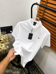 Hug_o BO_ss. Monogram Steel Logo Premium Polo T-shirt (DN 550)