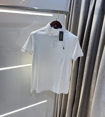 Ralph Lauren White Premium Classic Polo T-Shirt