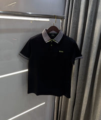 Hugo  Bos s Black Logo Work Premium Polo T-shirt