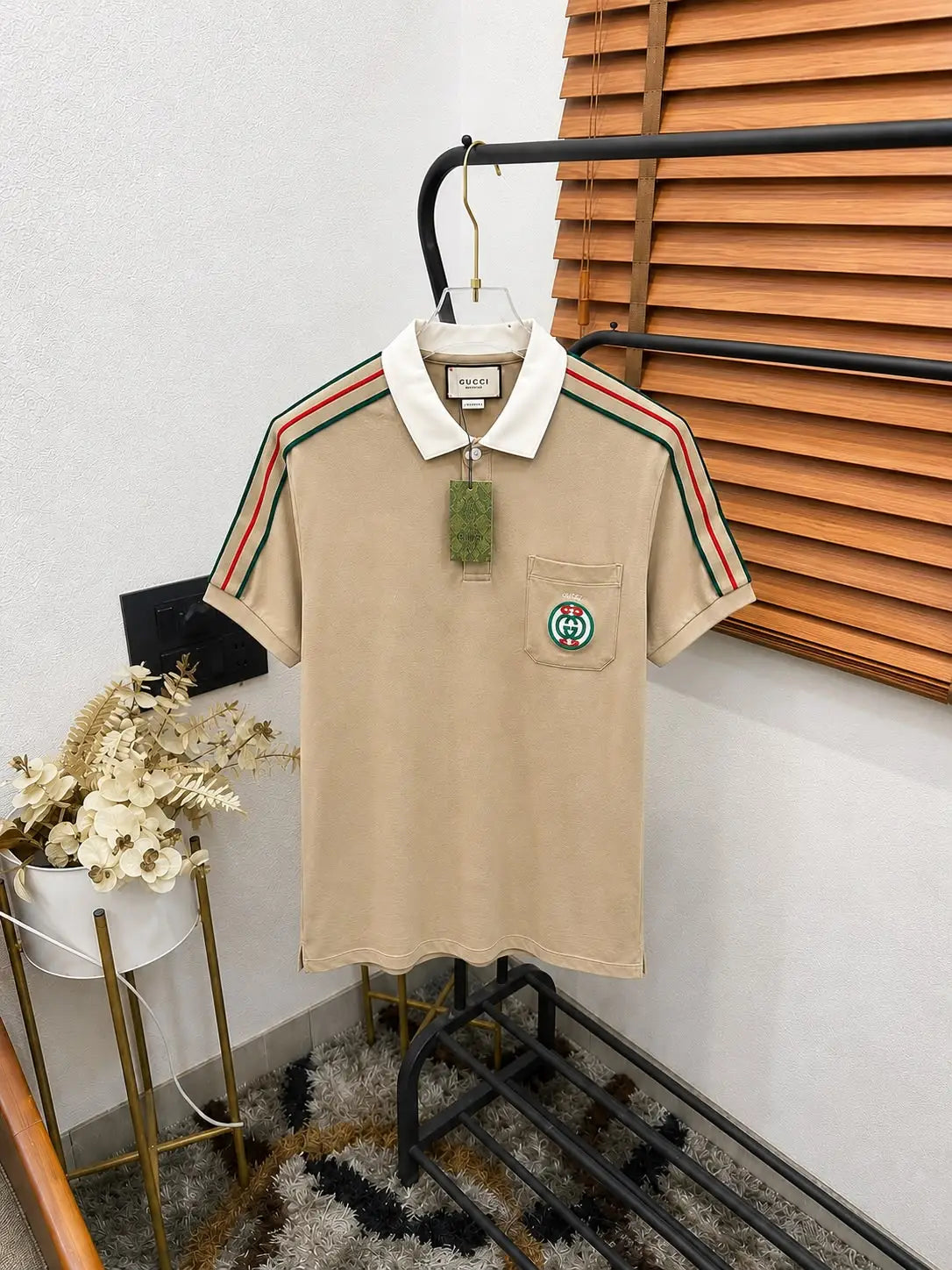 Gucc_i GG Pocket Printed Imported Very Premium Polo T-shirt (DN 533)