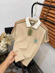 Gucc_i GG Pocket Printed Imported Very Premium Polo T-shirt (DN 533)