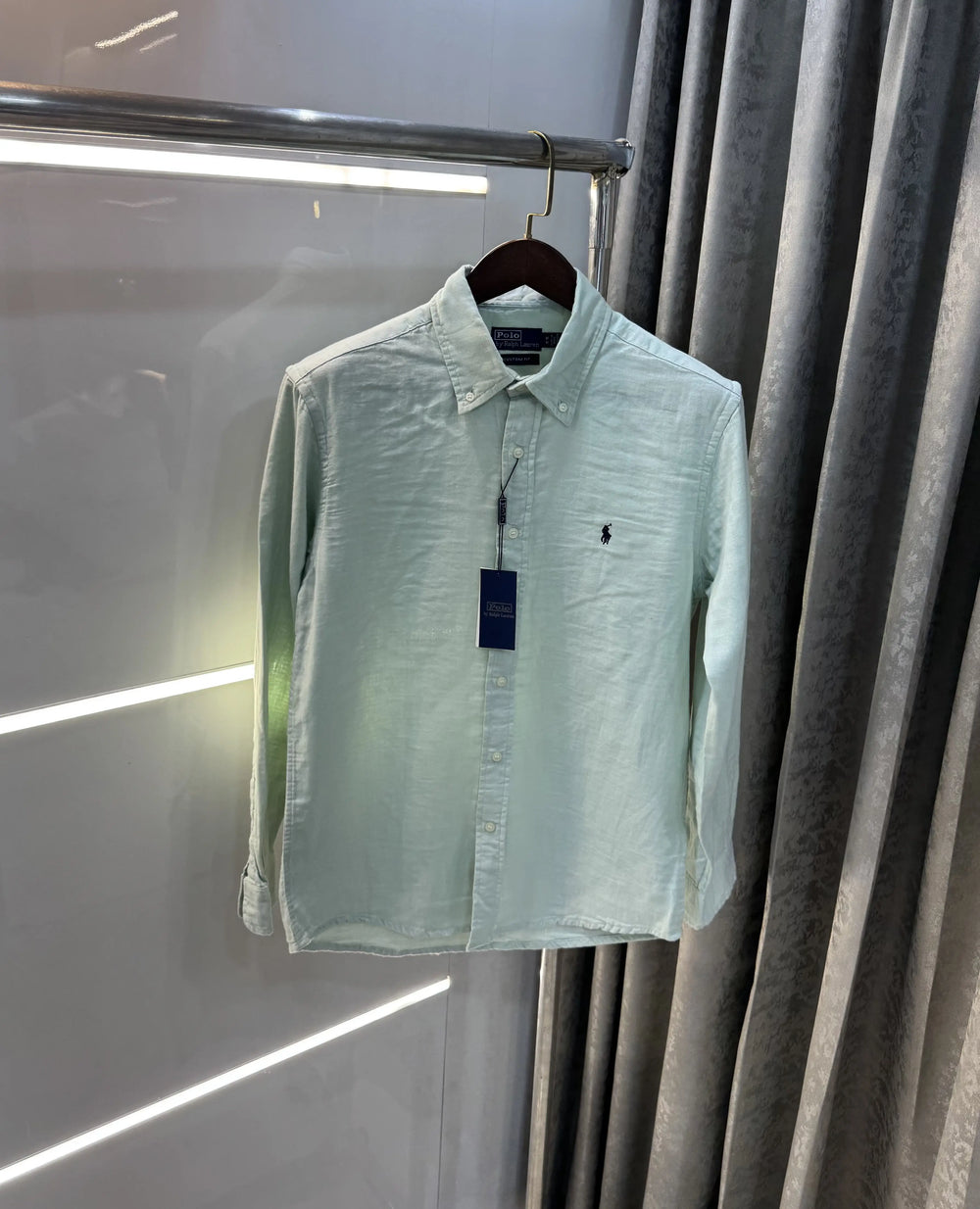 Ralph Lauren Aqua Green Premium Linen Shirt